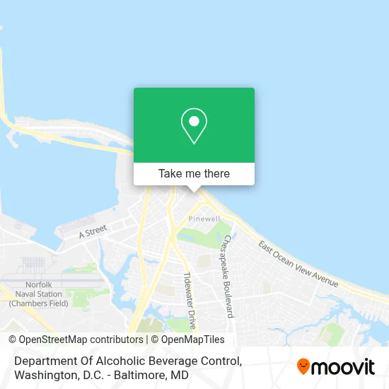 Department Of Alcoholic Beverage Control map