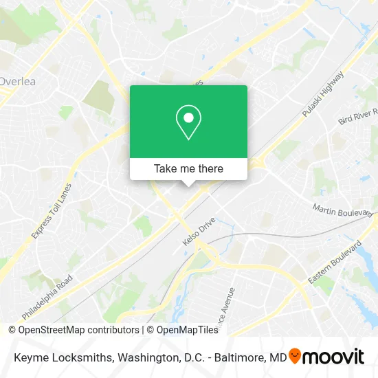 Keyme Locksmiths map