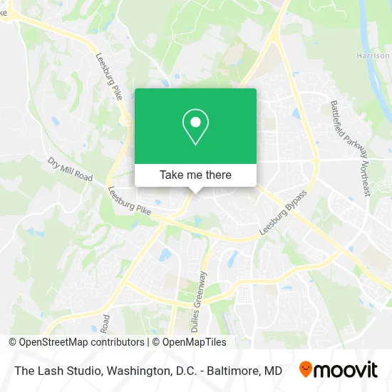 The Lash Studio map