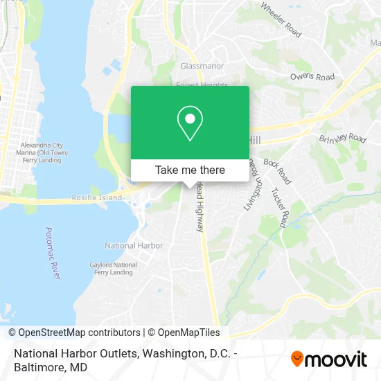 National Harbor Outlets map