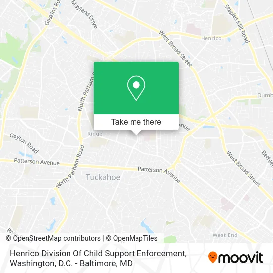 Henrico Division Of Child Support Enforcement map