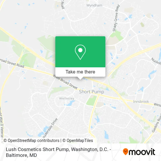 Lush Cosmetics Short Pump map