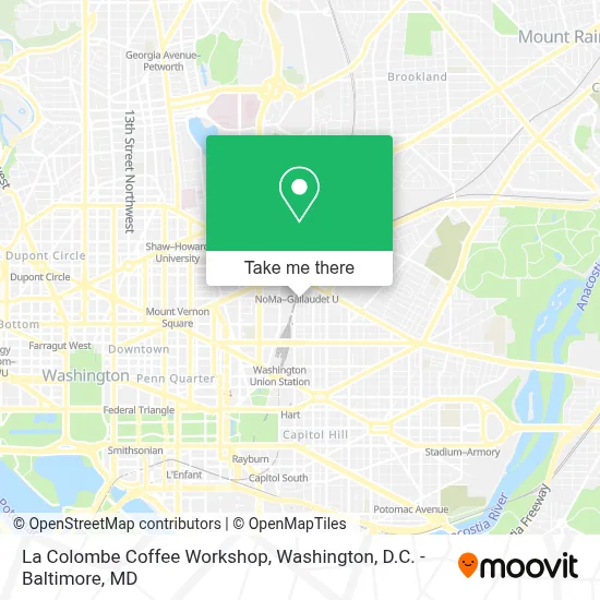 La Colombe Coffee Workshop map