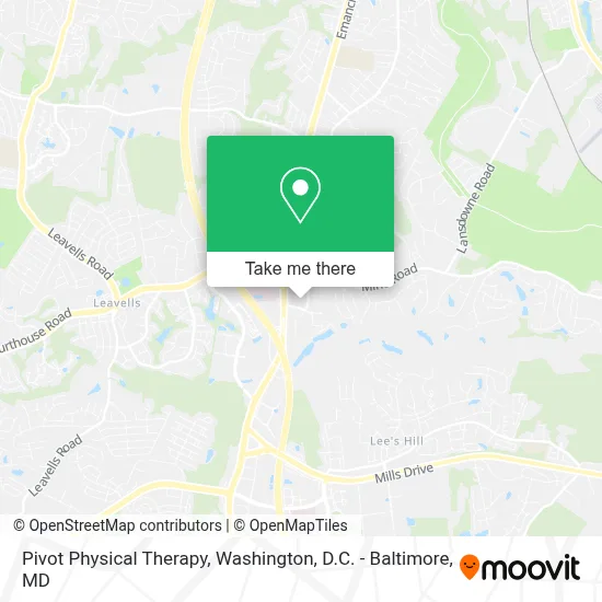 Pivot Physical Therapy map