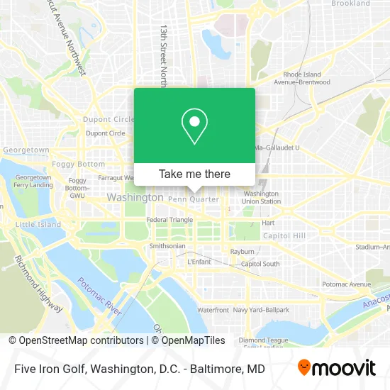 Five Iron Golf map
