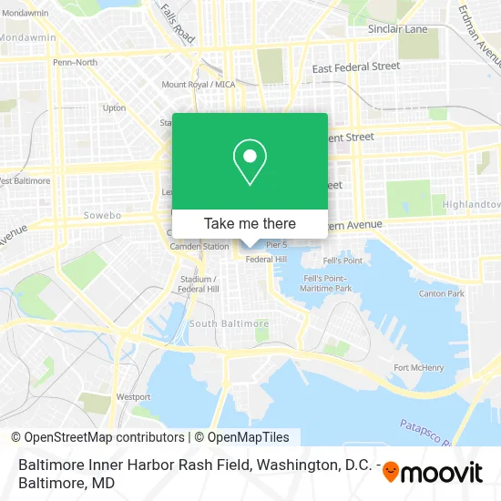 Baltimore Inner Harbor Rash Field map