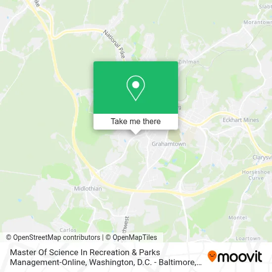 Master Of Science In Recreation & Parks Management-Online map