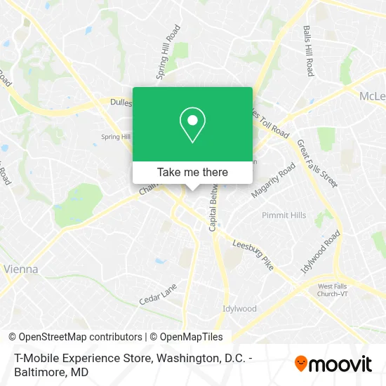 T-Mobile Experience Store map