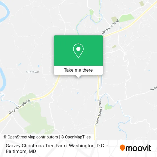 Garvey Christmas Tree Farm map