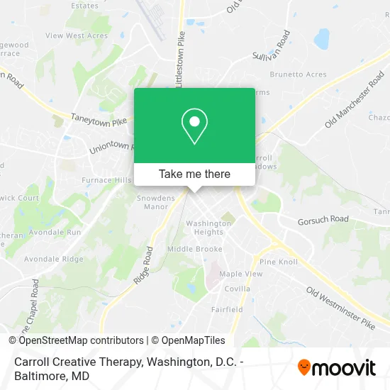 Carroll Creative Therapy map