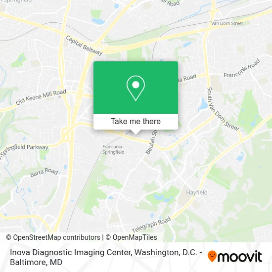 Inova Diagnostic Imaging Center map