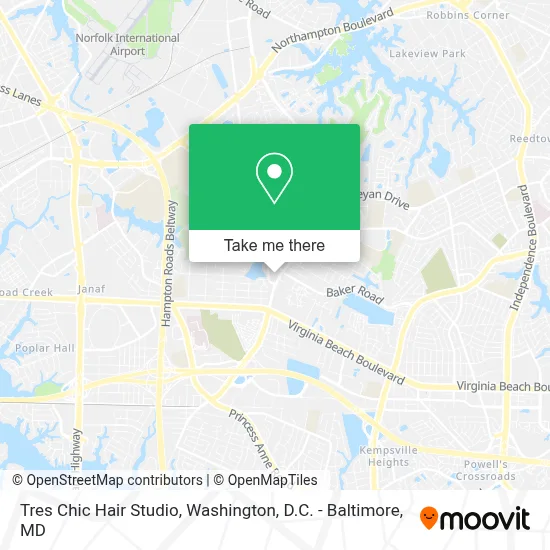Tres Chic Hair Studio map