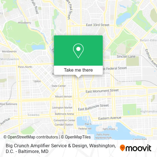 Big Crunch Amplifier Service & Design map