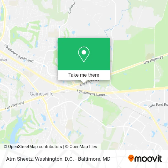 Atm Sheetz map