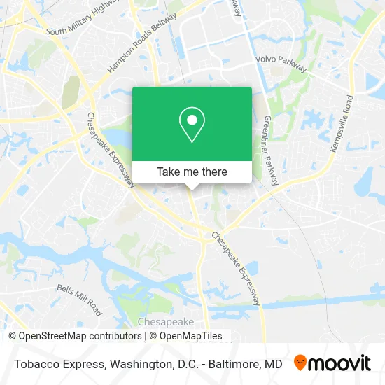 Tobacco Express map