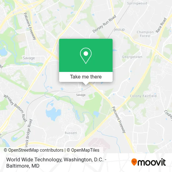 World Wide Technology map