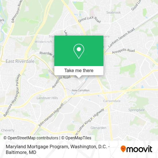 Maryland Mortgage Program map