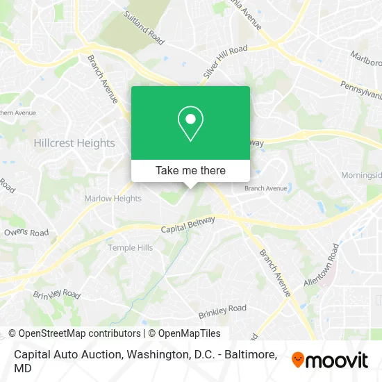 Capital Auto Auction map