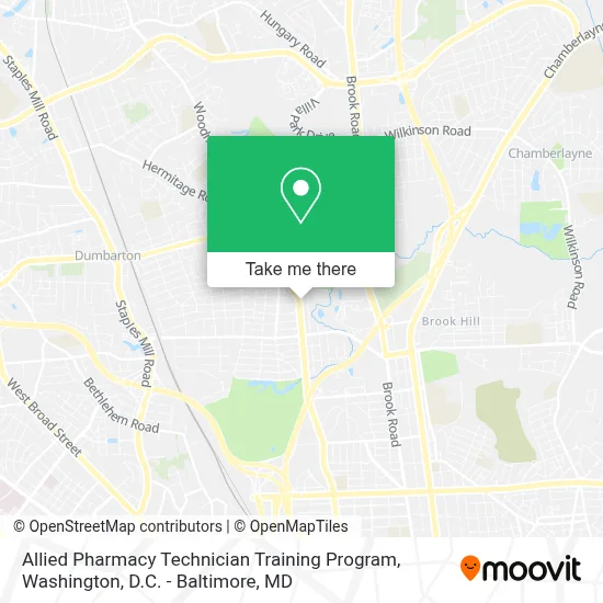 Allied Pharmacy Technician Training Program map