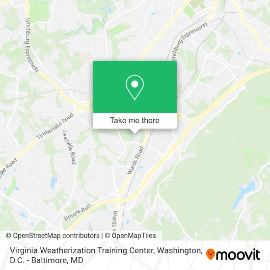 Virginia Weatherization Training Center map