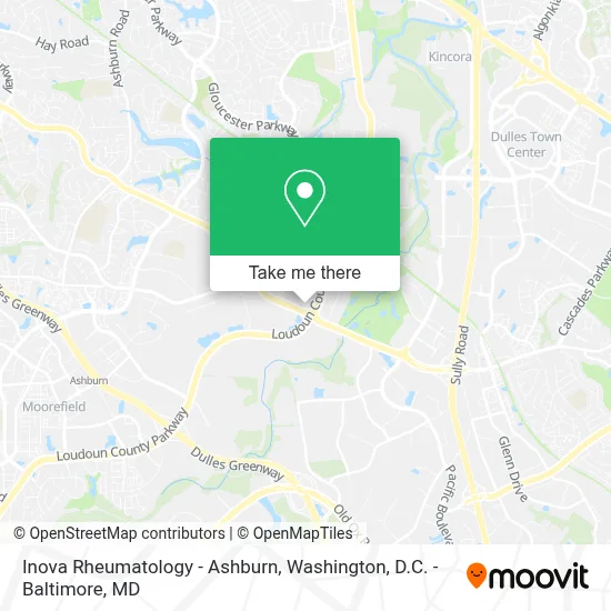 Inova Rheumatology - Ashburn map