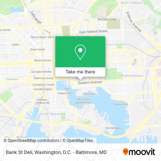 Bank St Deli map