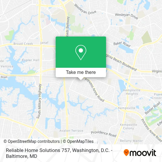 Reliable Home Solutions 757 map