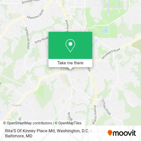 Rita’S Of Kinney Place Md map