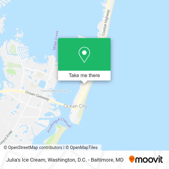 Julia's Ice Cream map