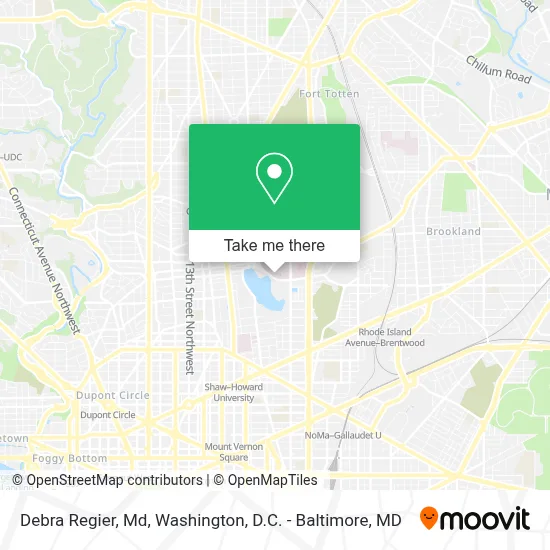 Debra Regier, Md map