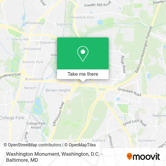 Washington Monument map