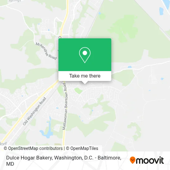 Dulce Hogar Bakery map