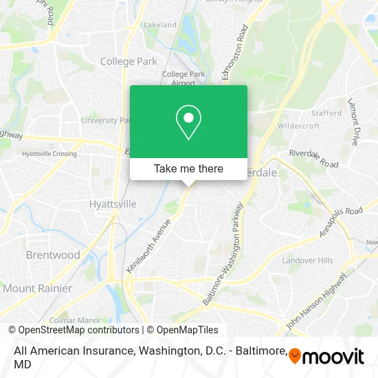 All American Insurance map