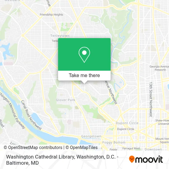 Washington Cathedral Library map