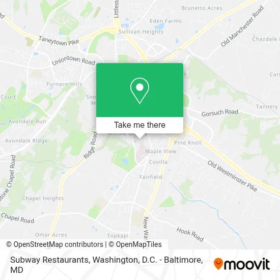 Subway Restaurants map