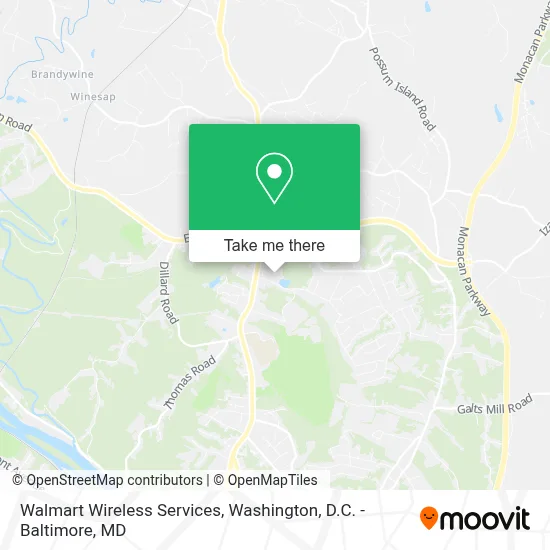 Walmart Wireless Services map