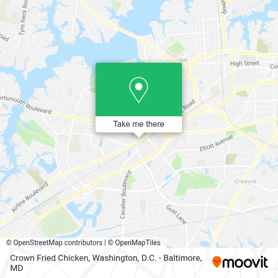 Crown Fried Chicken map