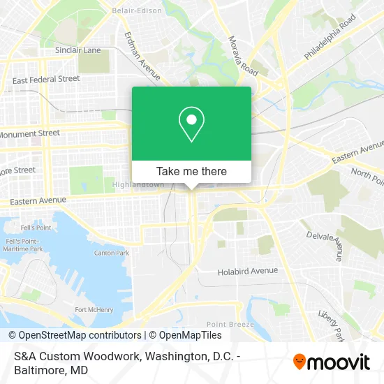 S&A Custom Woodwork map