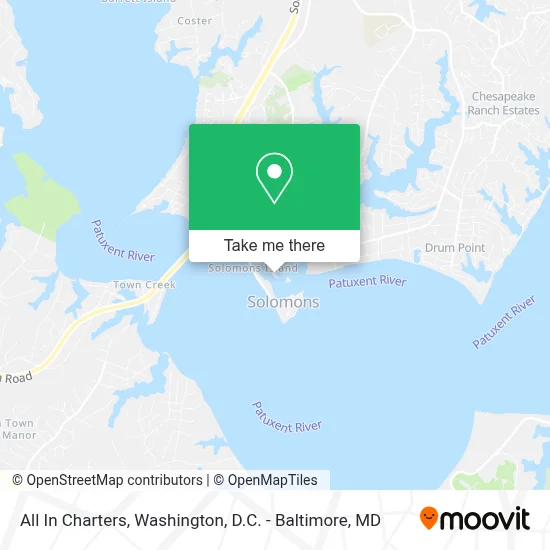 All In Charters map
