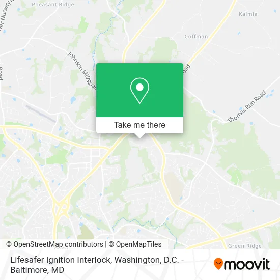 Lifesafer Ignition Interlock map