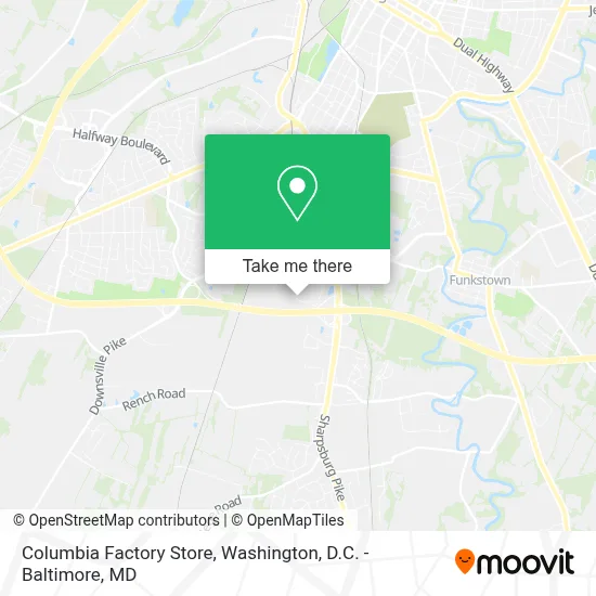 Columbia Factory Store map