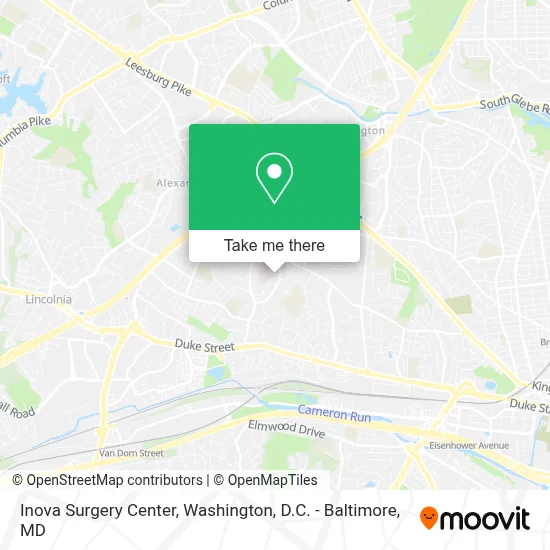 Inova Surgery Center map