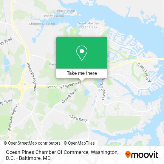 Ocean Pines Chamber Of Commerce map