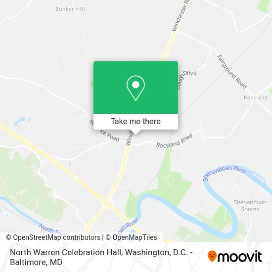 North Warren Celebration Hall map