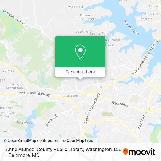 Anne Arundel County Public Library map