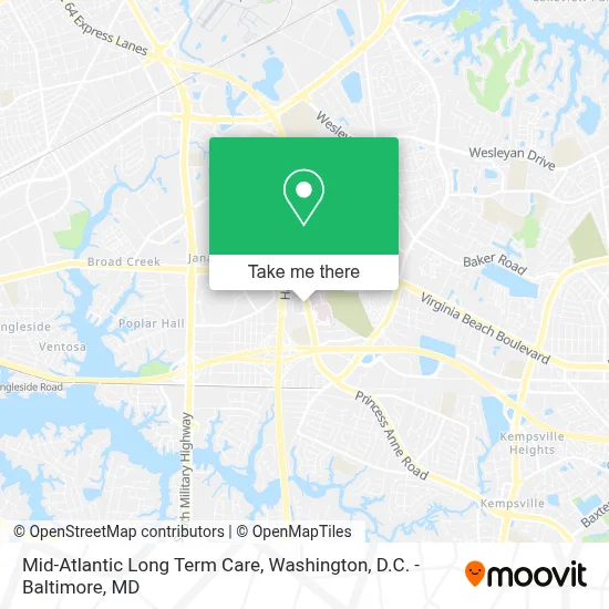 Mid-Atlantic Long Term Care map