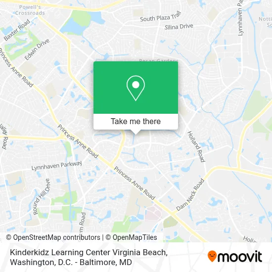 Kinderkidz Learning Center Virginia Beach map