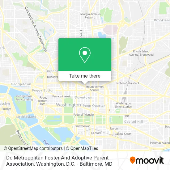 Dc Metropolitan Foster And Adoptive Parent Association map