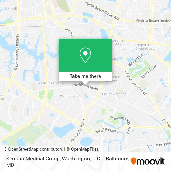Sentara Medical Group map