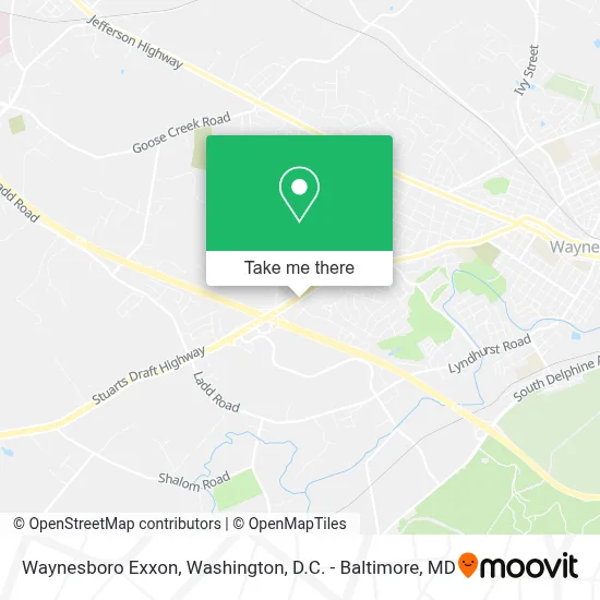 Waynesboro Exxon map